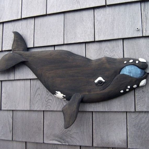 Marine Life Cape Cod Wood Carving Hand Carved House Number Signs Business Signage Whales